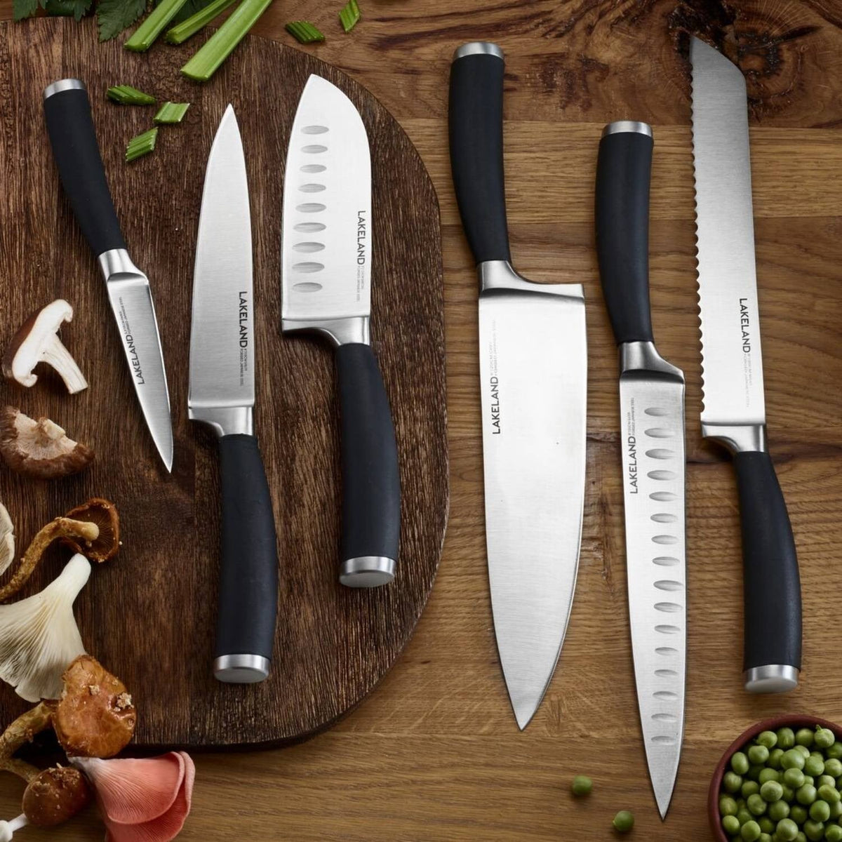 Lakeland Select-Grip Japanese Steel Santoku Knife 12cm Blade