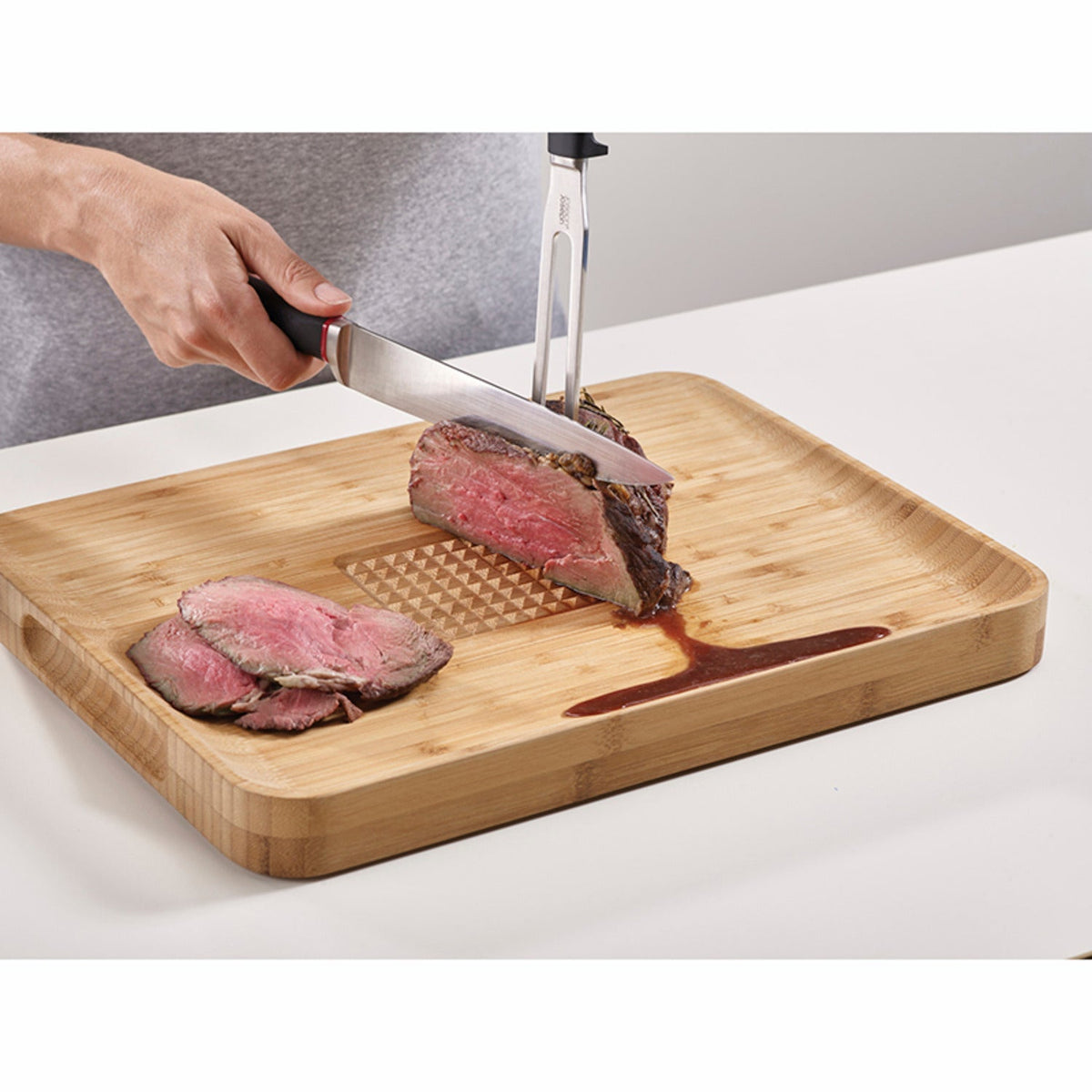 Joseph Joseph Cut and Carve Bamboo Multi-Function Chopping Board
