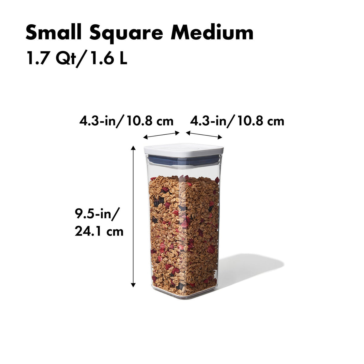 OXO Good Grips POP Square Tall Food Storage Container 1.6L
