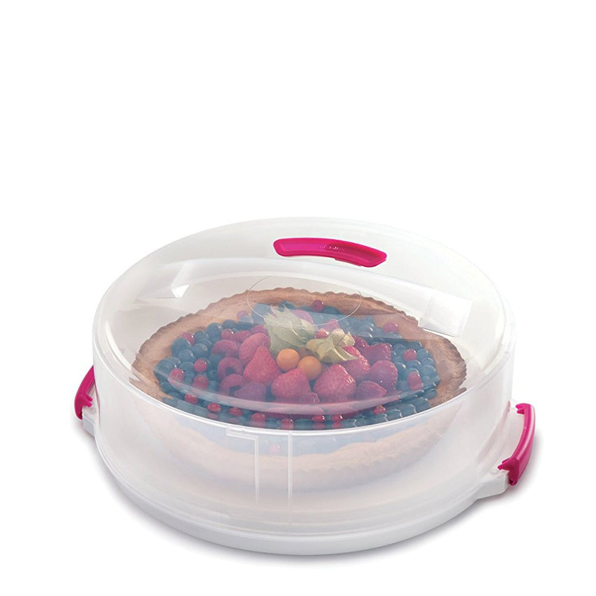 2 in 1 Height Adjustable Cake Carrier Caddy - Round Holds 30cm Cakes