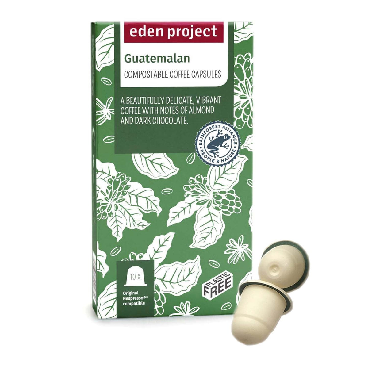 Eden Project Biodegradable Coffee Capsules Guatemalan – Pack of 10