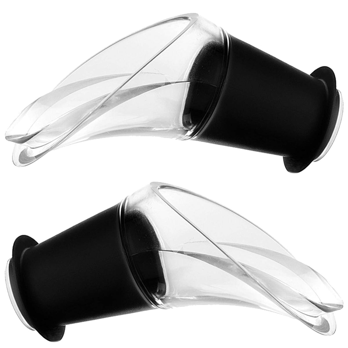 Vacu Vin Wine Server Crystal Black - Set of 2