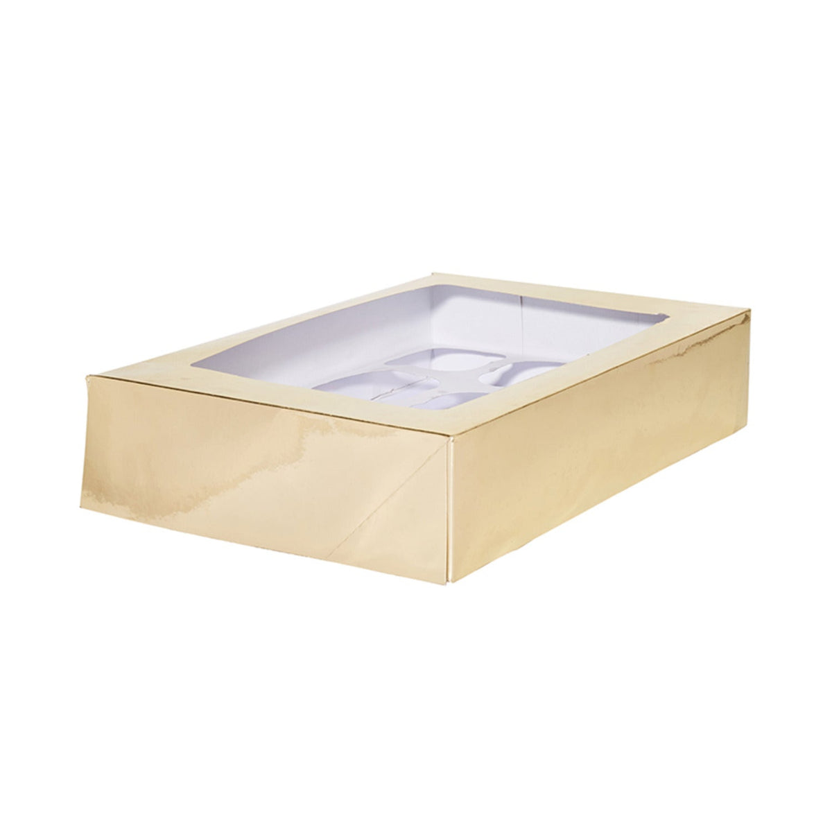 Lakeland Large Gold Presentation Box with 12-Hole Cupcake Insert