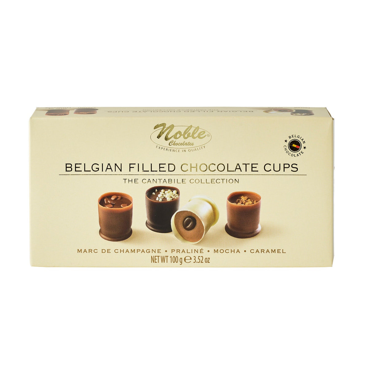 Noble Chocolates Cantabile Collection Belgian Filled Chocolate Cups 100g