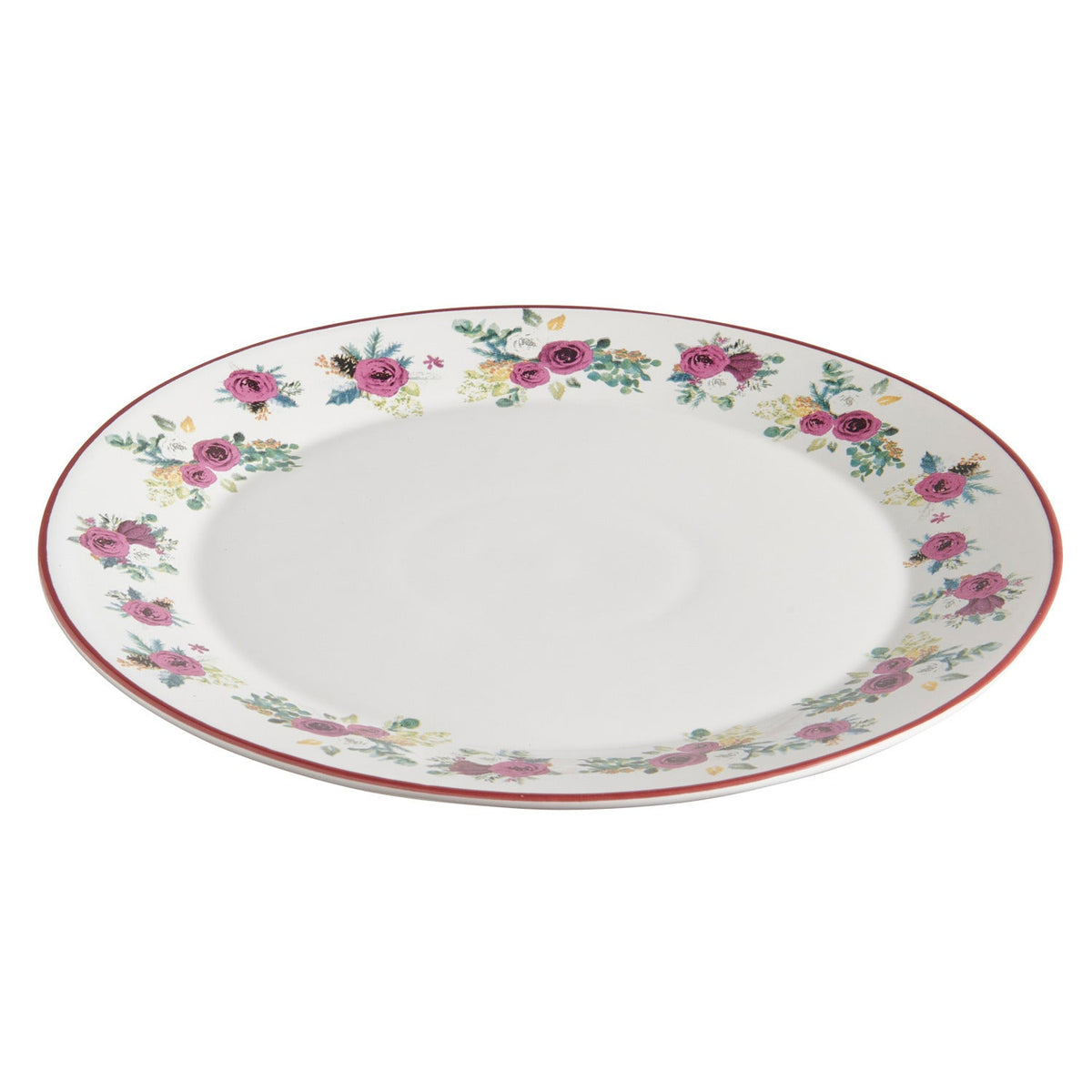 Winter Floral Cake Plate 21cm Dia.