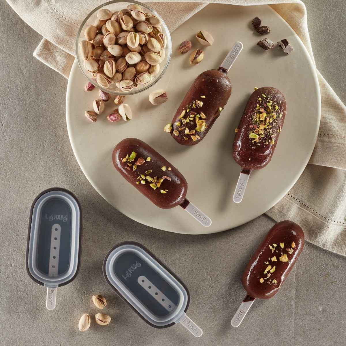 Lékué Classic Coated Ice Cream Moulds