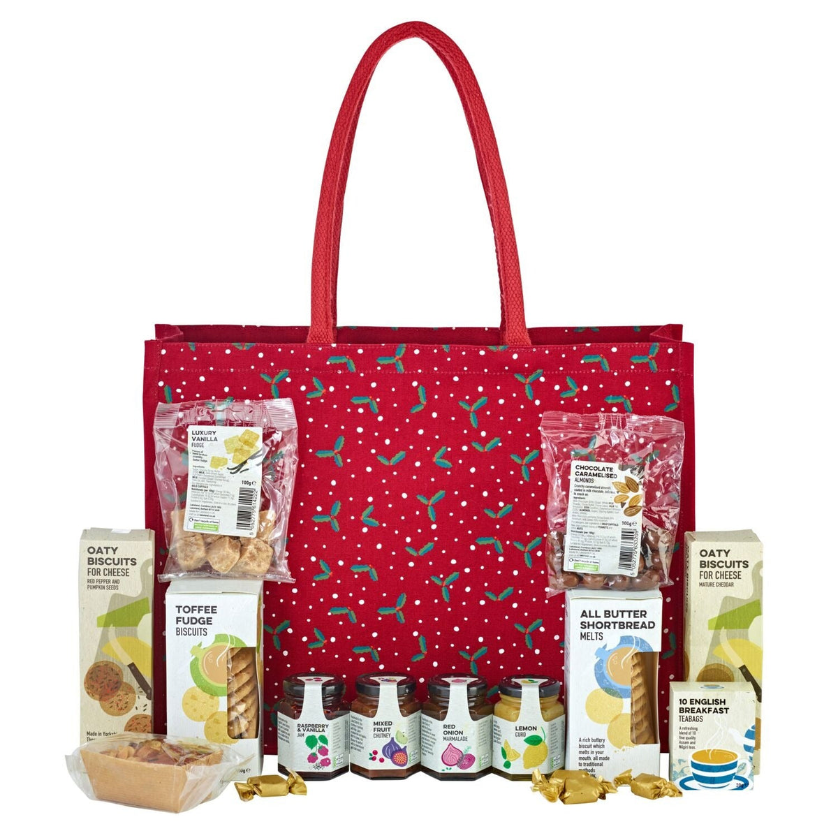 Winter Berry Hamper Tote