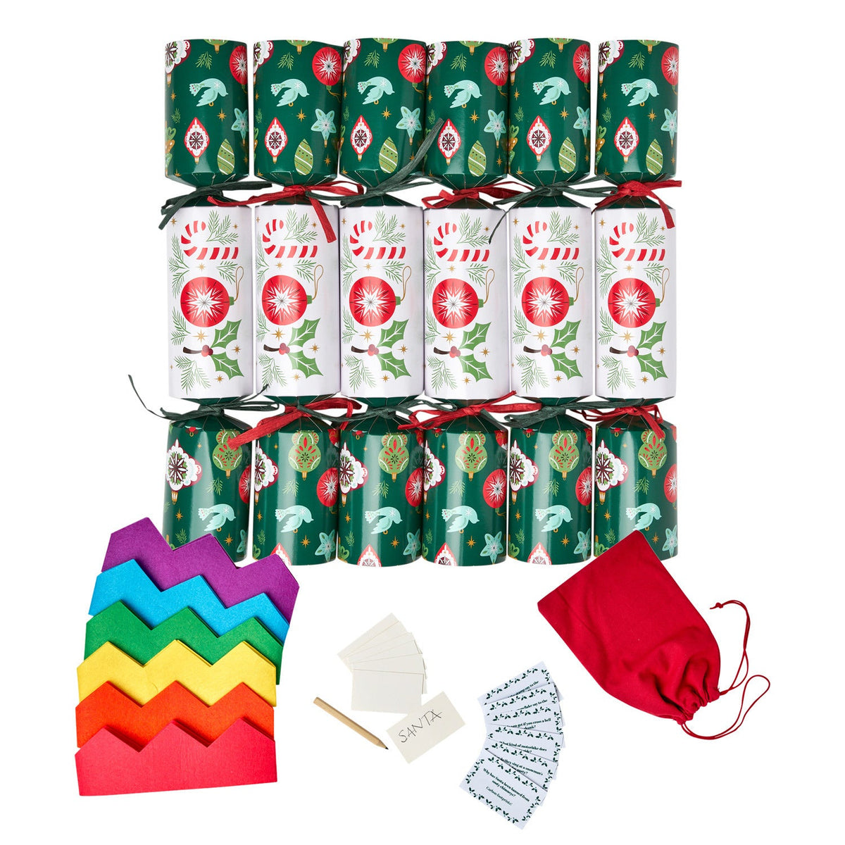 Lakeland Who Am I Christmas Crackers with Reusable Felt Hats