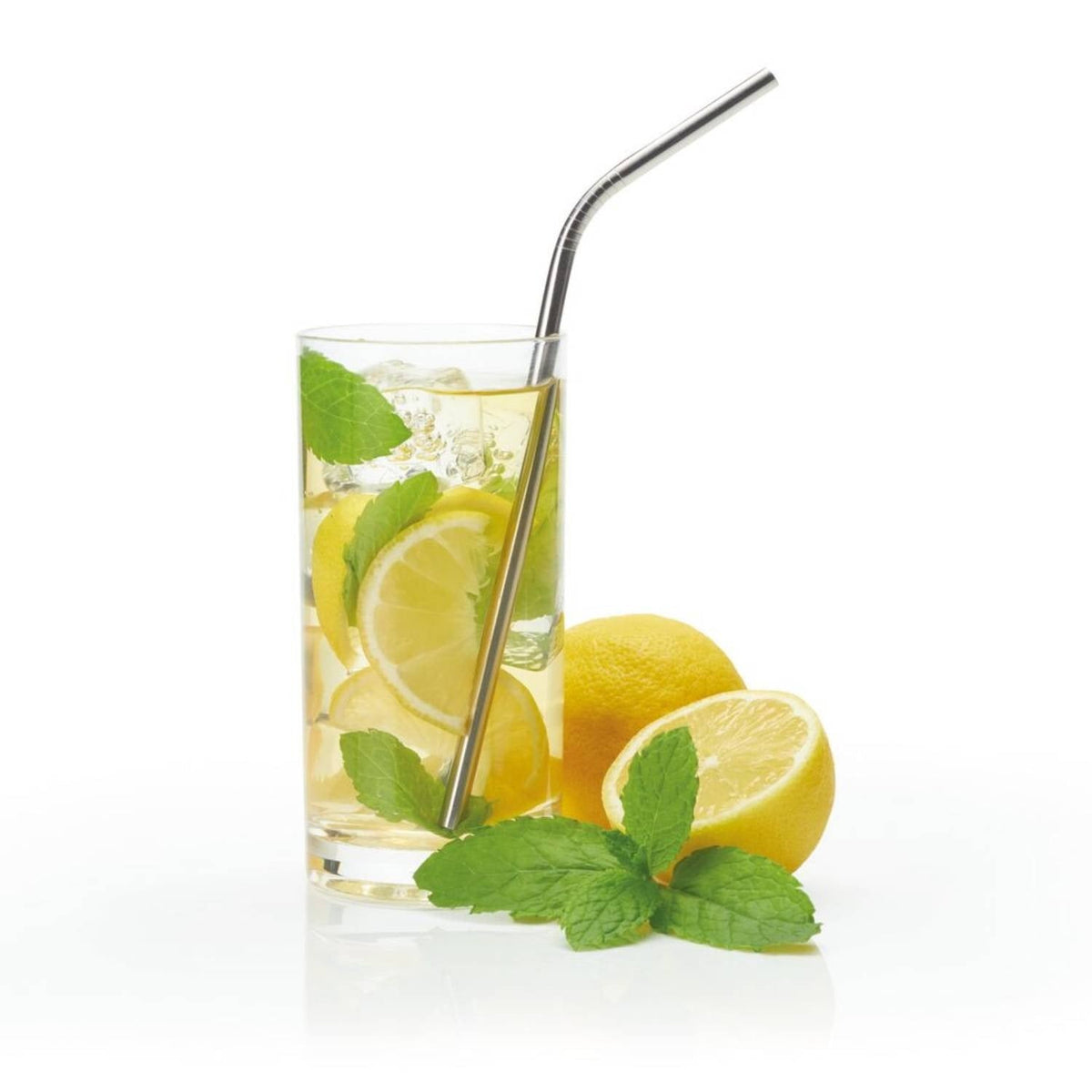 KitchenCraft Set of 4 Stainless Steel Straws