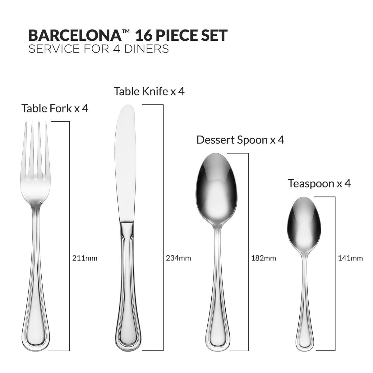 Oneida Barcelona 16-Piece Cutlery Set