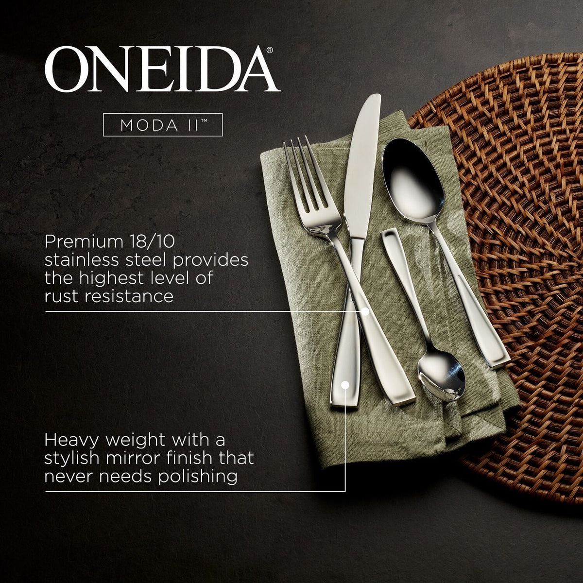Oneida Moda 2 16-Piece Cutlery Set
