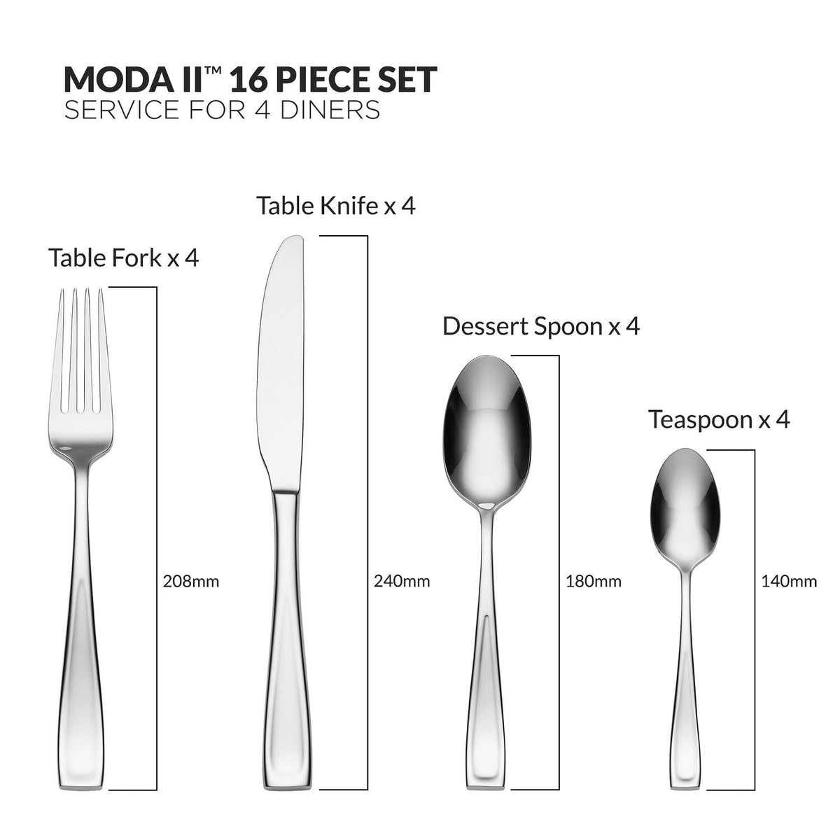 Oneida Moda 2 16-Piece Cutlery Set