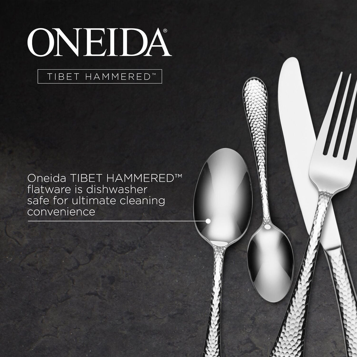 Oneida Tibet Hammered 16-Piece Cutlery Set