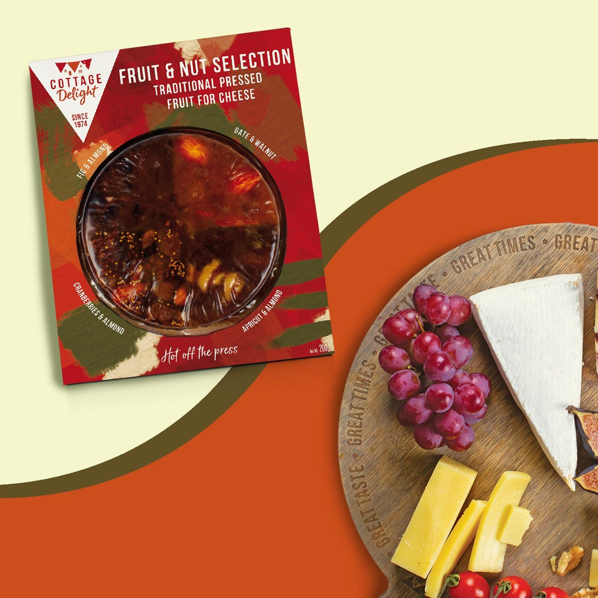 Cottage Delight Fruit & Nut Traditional Pressed Fruit for Cheese 200g