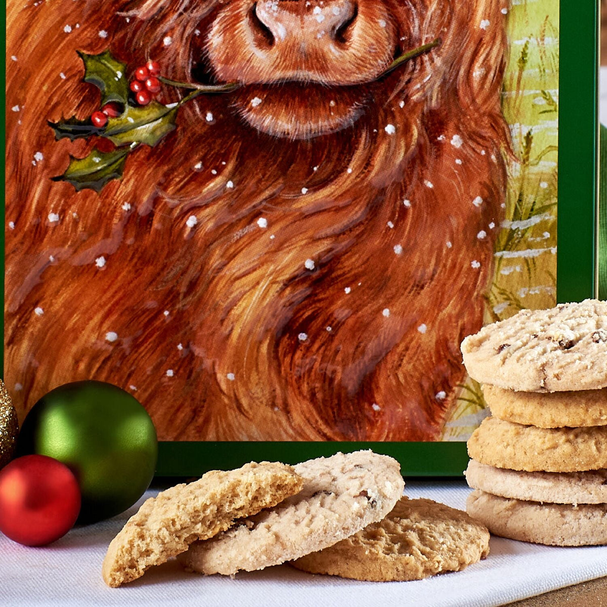Grandma Wild's Embossed Highland Cow Biscuit Tin