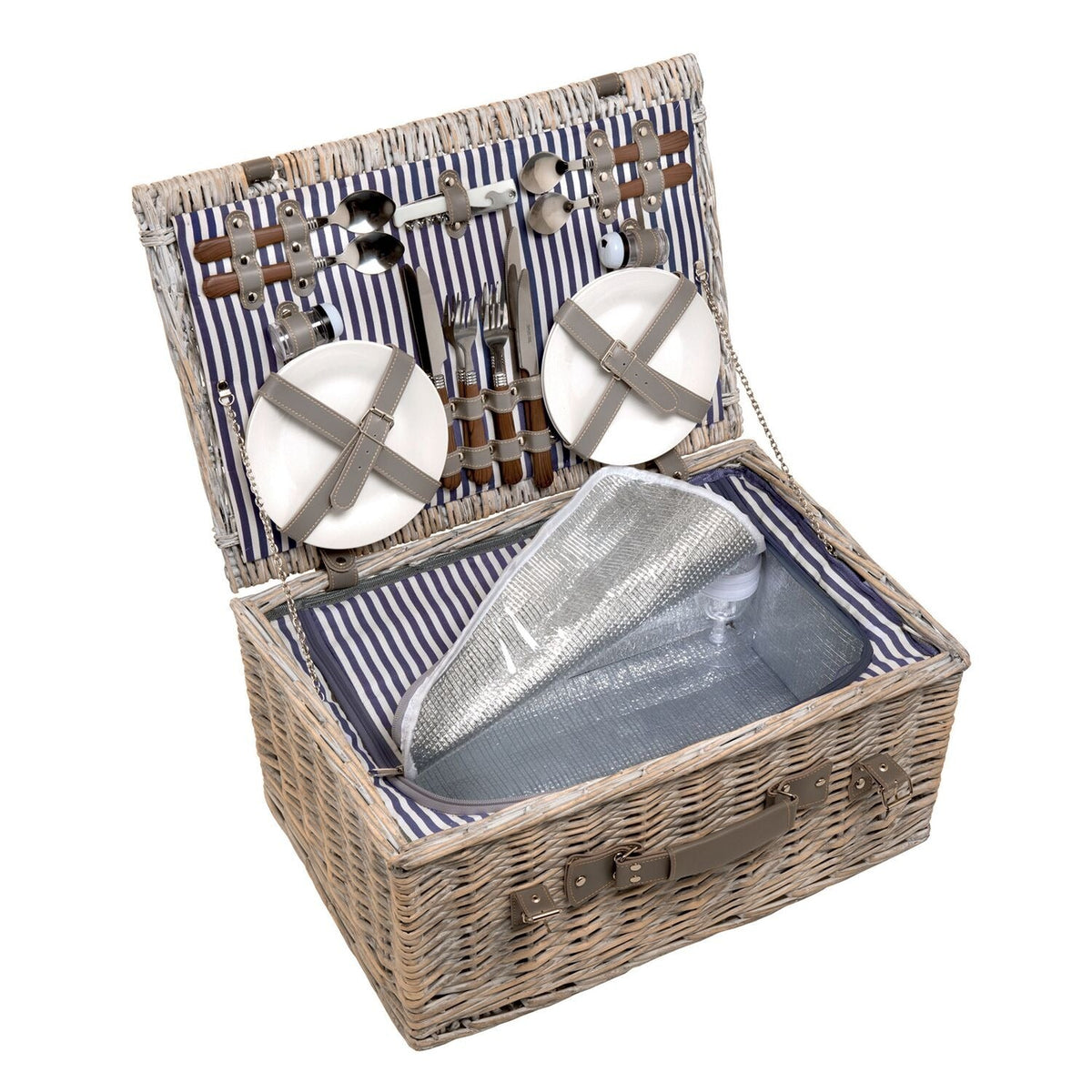 4 Person Wicker Picnic Basket