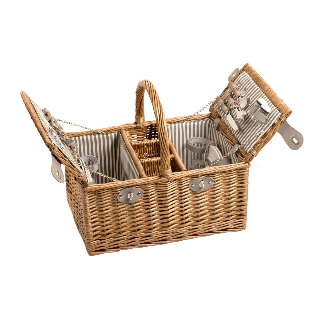 4 Person Loop Handle Picnic Basket