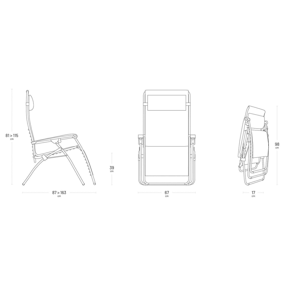 Lafuma Zero Gravity Reclining Chair Ocean