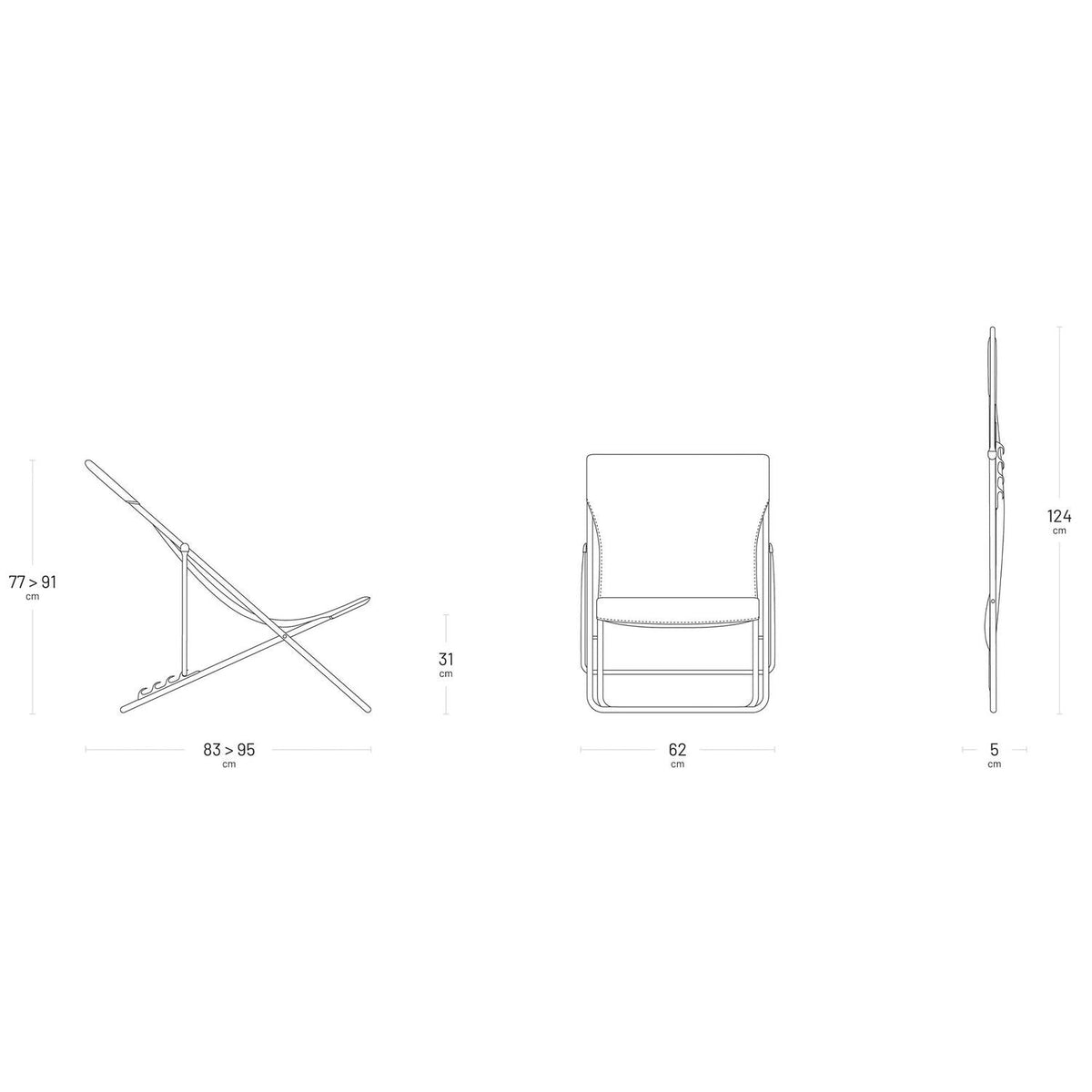 Lafuma Relaxation Deck Chair Ocean – Set of 2