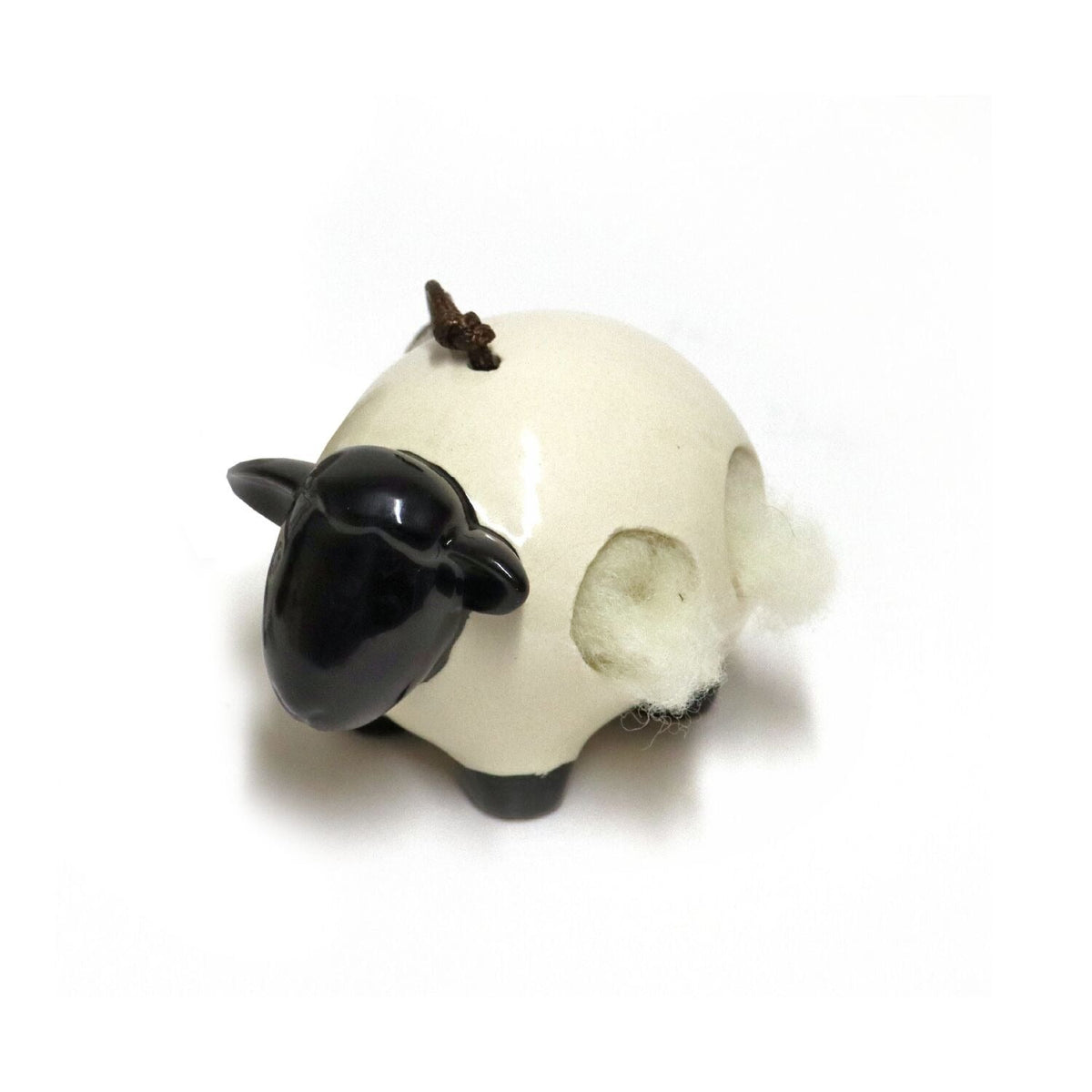 'Woolie' Hanging Ceramic Sheep With Nesting Wool