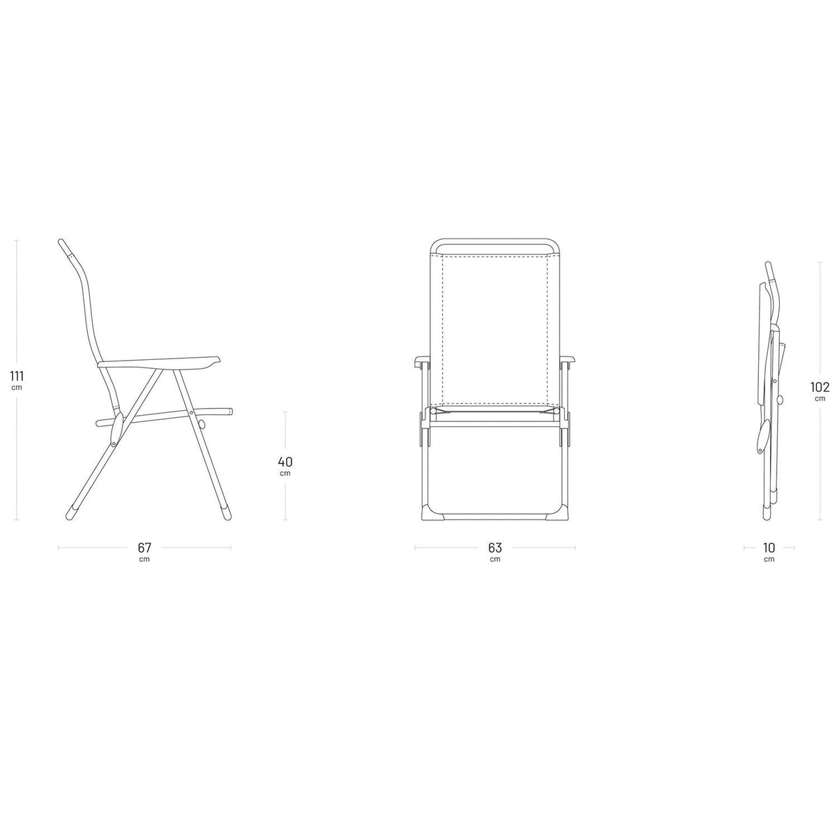 Lafuma Padded Camping Chair Acier