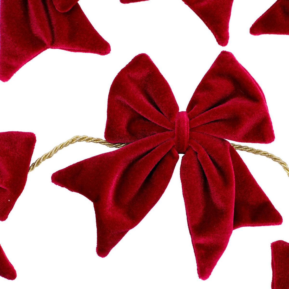 Lakeland Velvet Bow Garland – Red