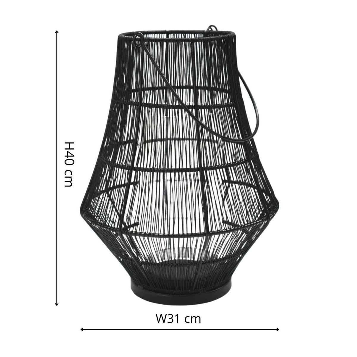 Ivyline Portofino Curve Wirework Lantern 40cm
