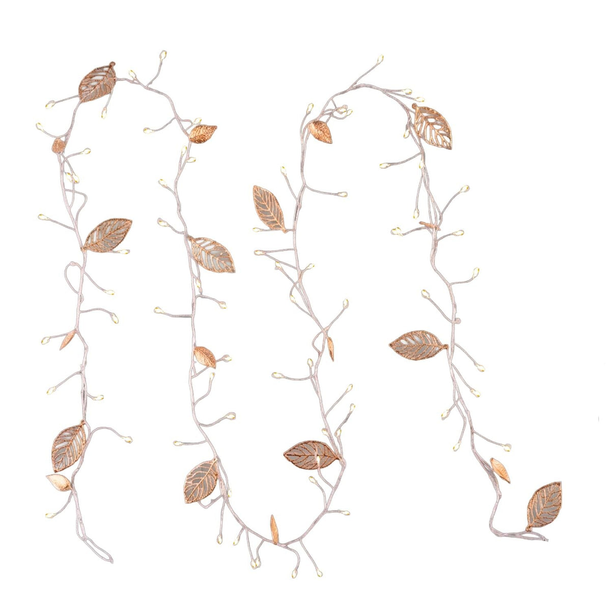 Lakeland Mini Gold Leaves Light Garland 1.8m