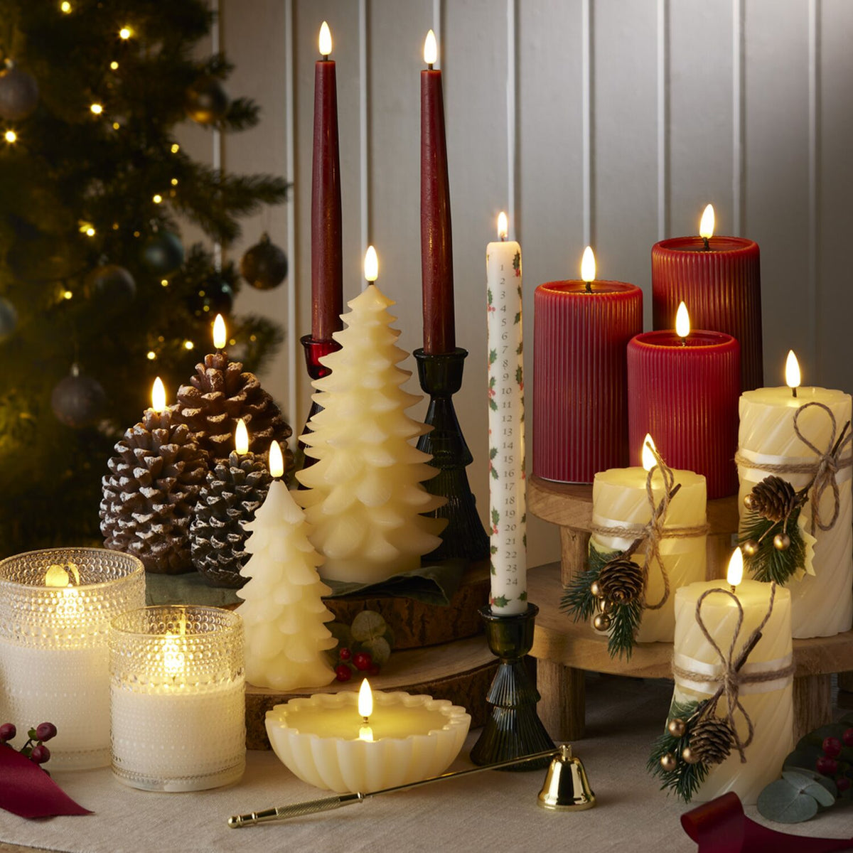 Lakeland White Tree LED Candle 20.5cm