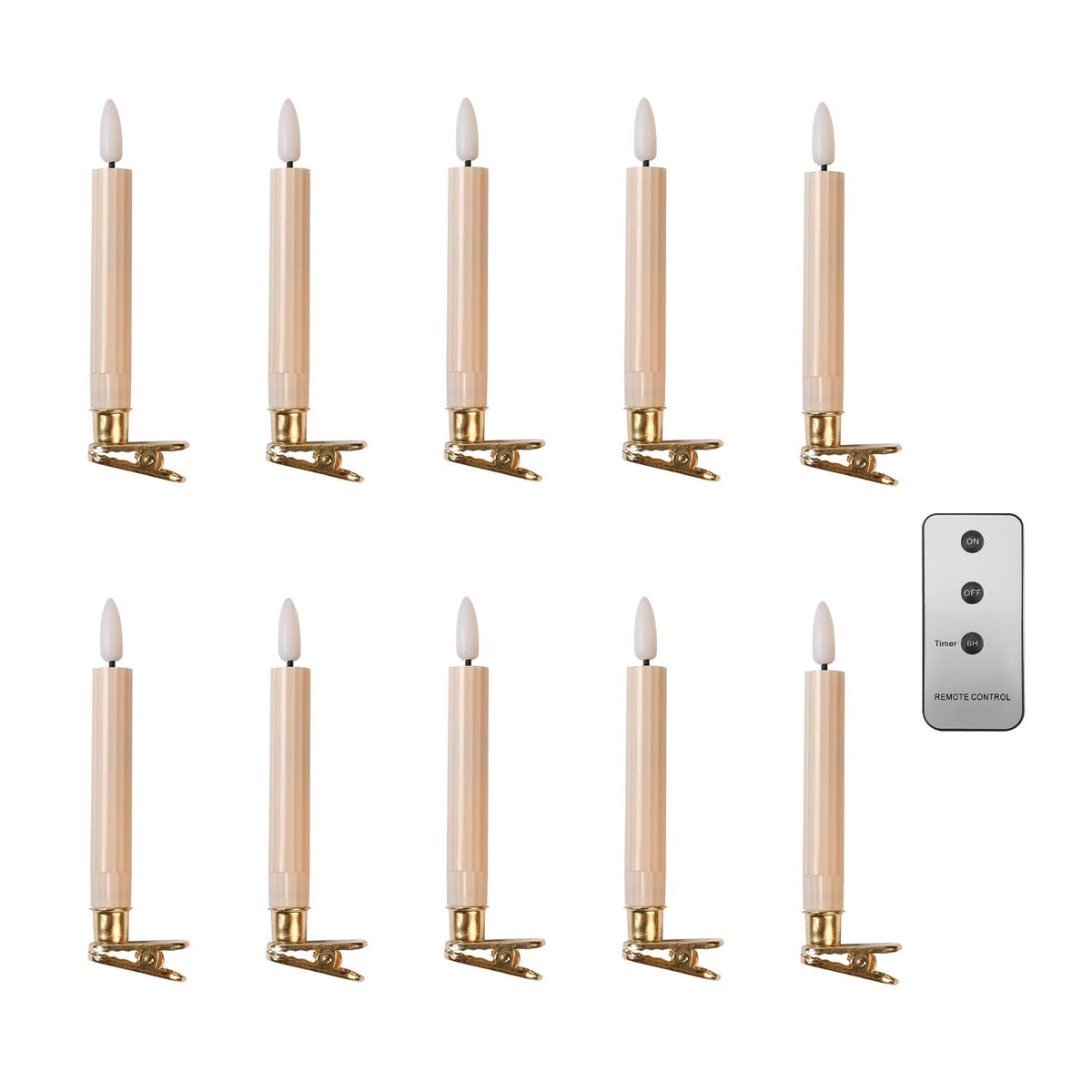 Lakeland 10 Clip-On LED Christmas Tree Candles