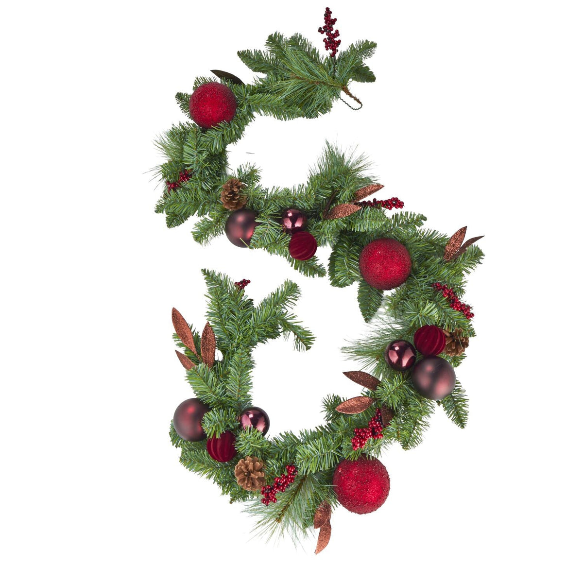Lakeland Tis the Season Red and Green Garland 180cm