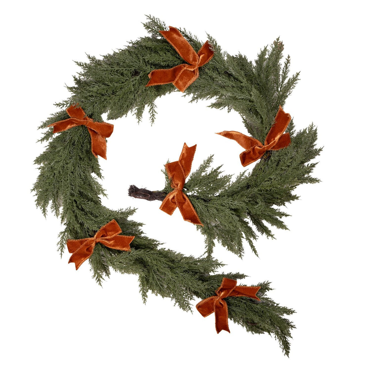 Lakeland Foliage Bow Garland 180cm