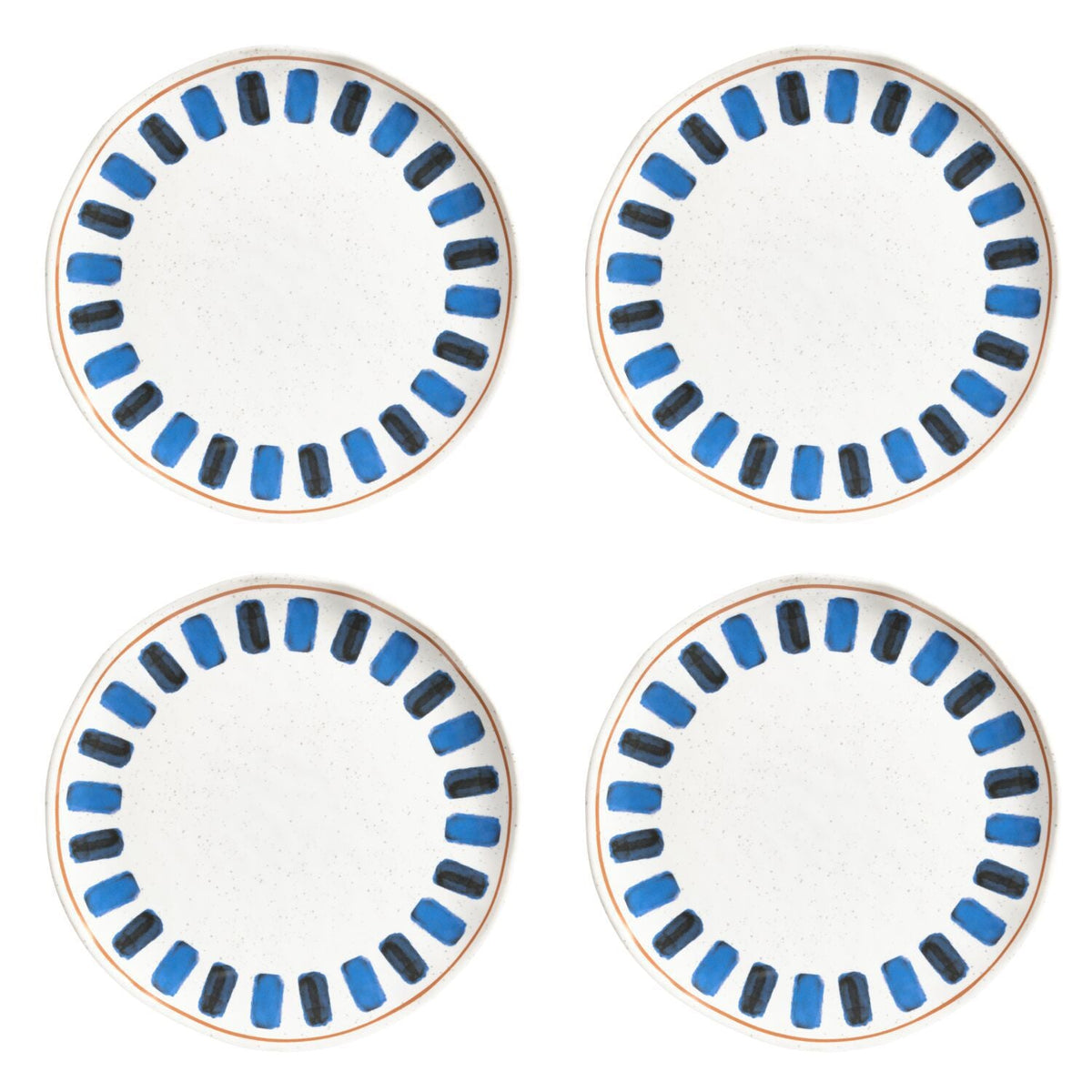 Blue Azure Melamine Dinner Plates - Set of 4