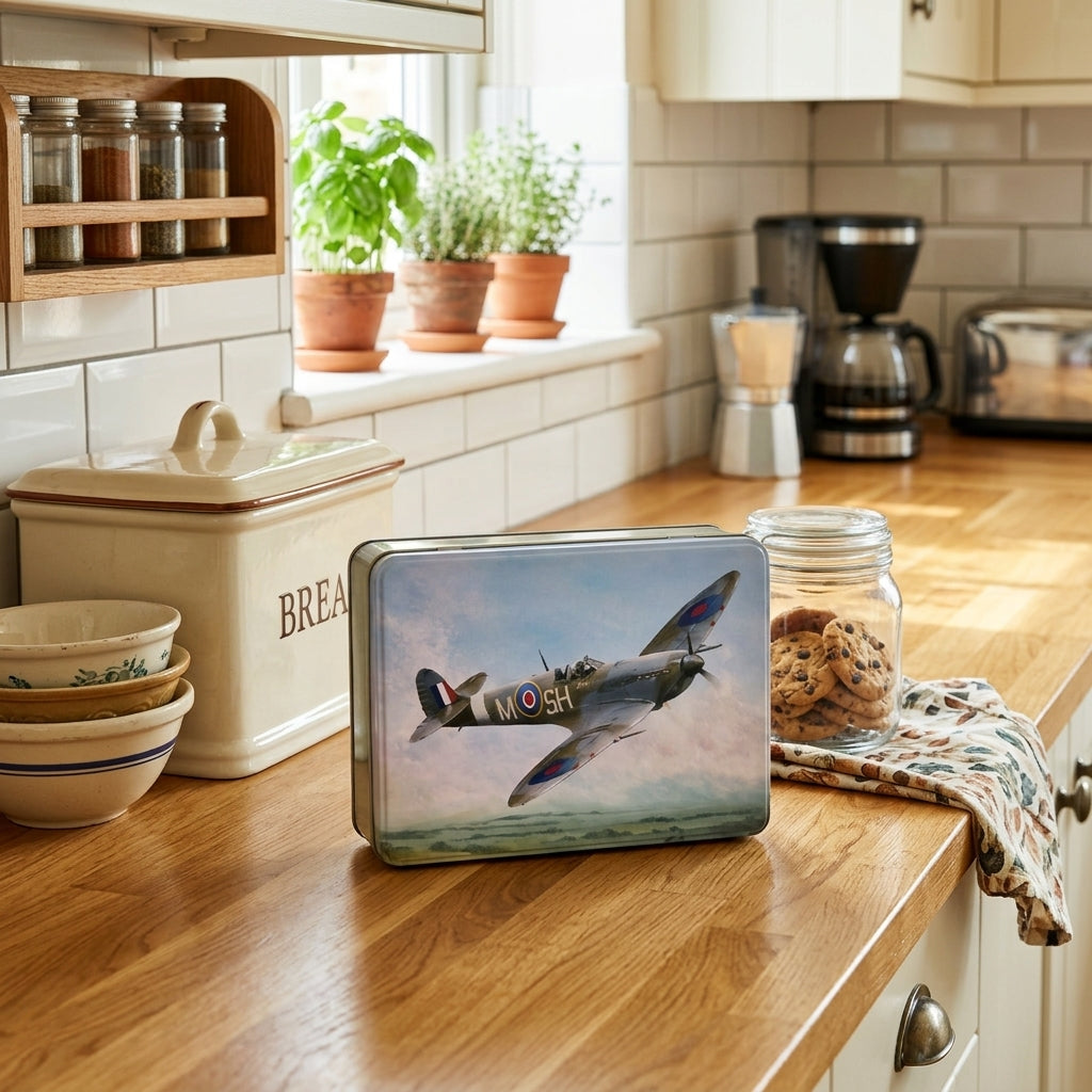 Derek Blois Spitfire Biscuit Tin