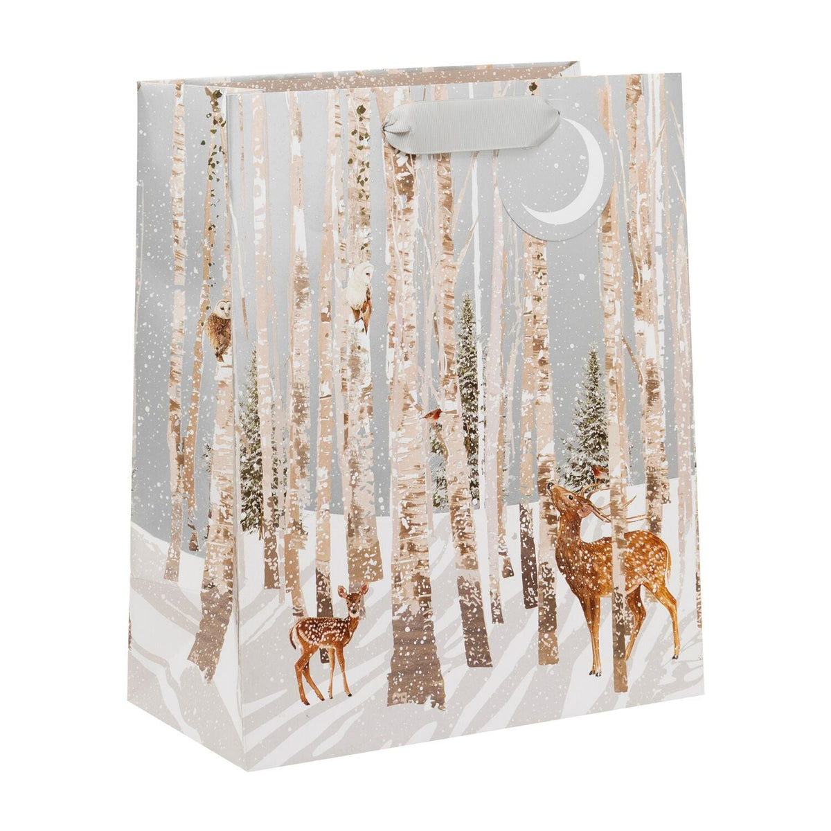 Glick Silverwood Stags Large Christmas Gift Bag