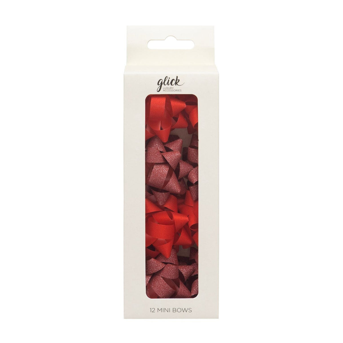 Glick Red Christmas Gift Bows – Pack of 12