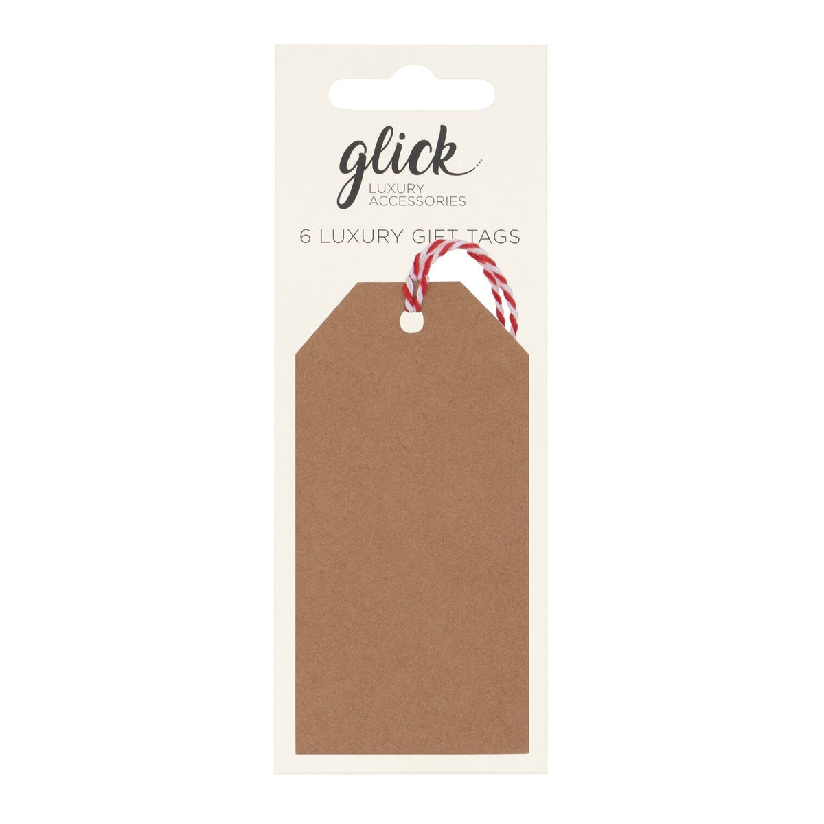 Glick Plain Kraft Luggage Gift Tags – Pack of 6