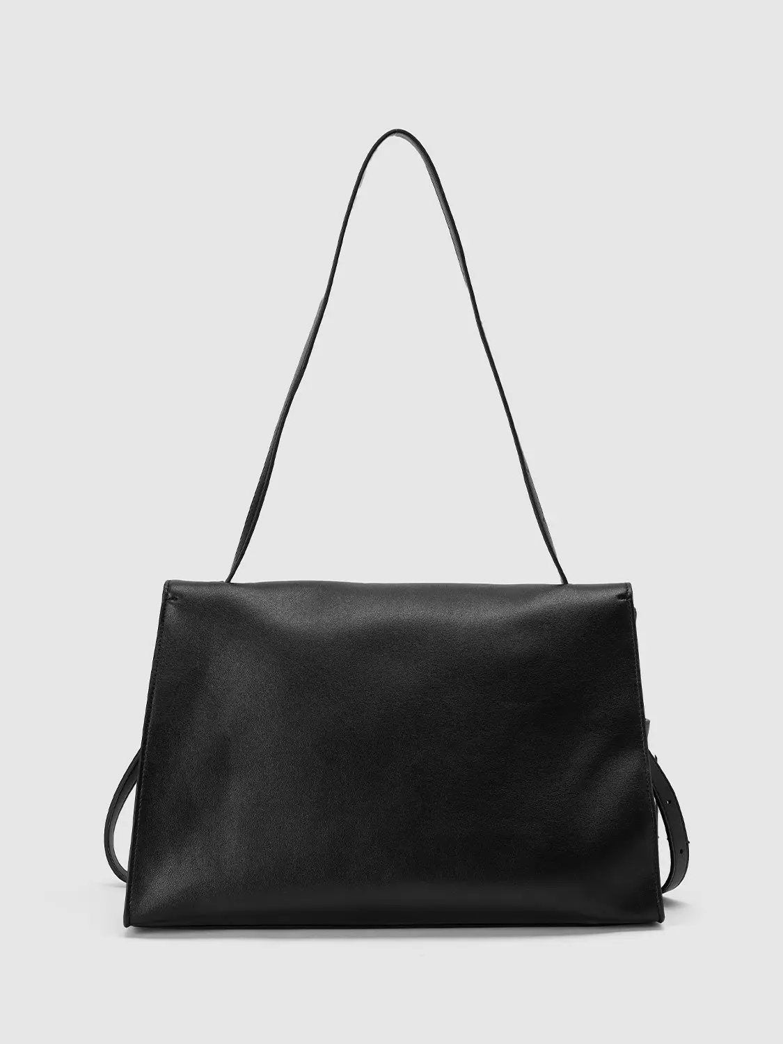 Buckle Flap Top Handle Satchel Shoulder Bag