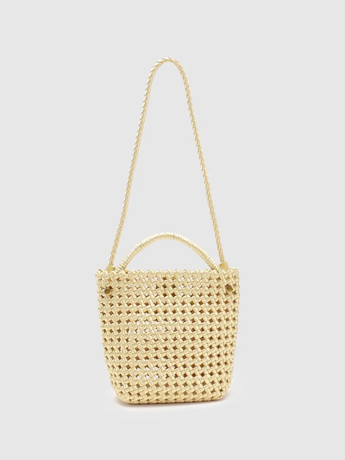Straw Crochet Square Handle Shoulder Bag