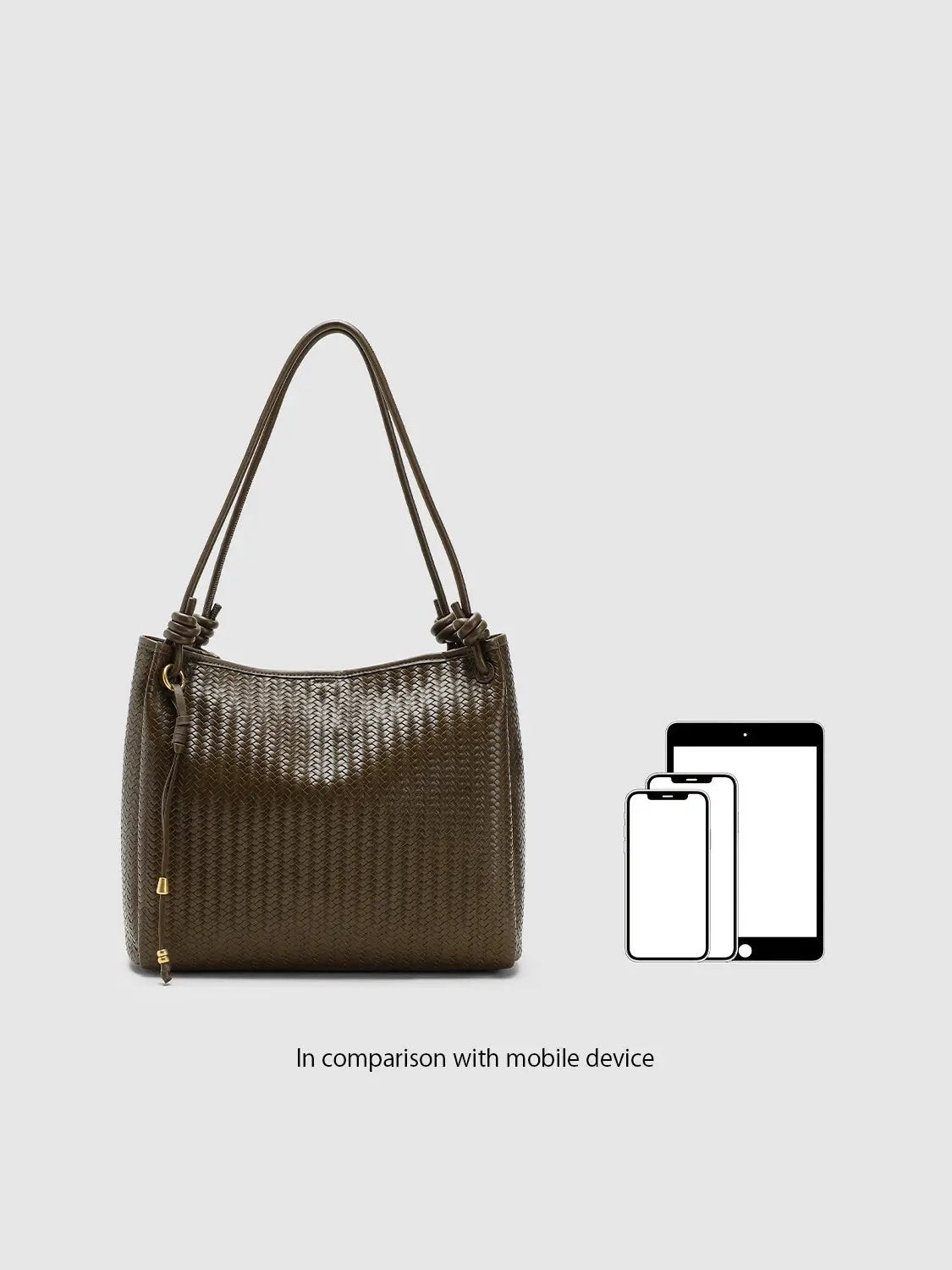 Vertical Weave Oversize Faux Leather Shoulder Tote Bag