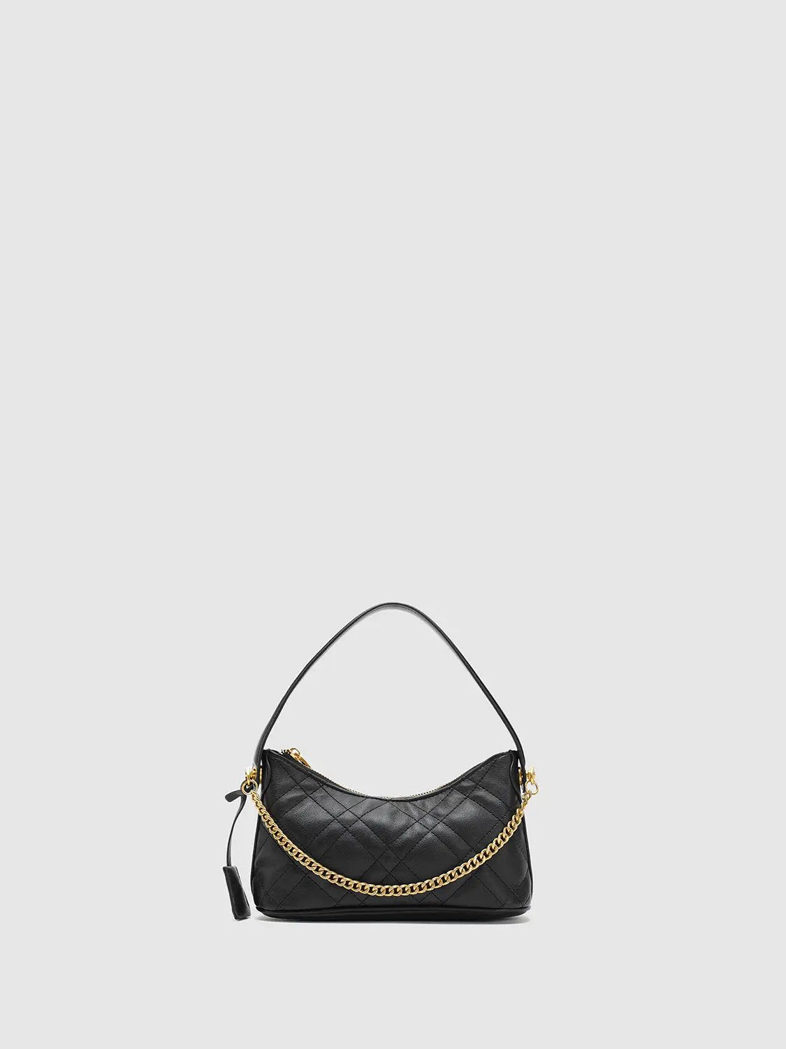 Quilted Faux Leather Chain Strap Chic Crossbody Handbag