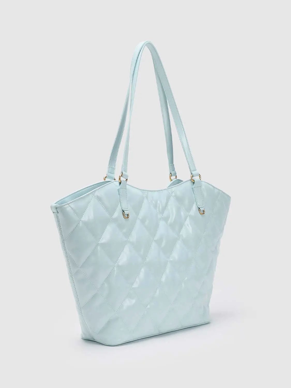 Diamond Quilted Large Capacity Shoulder Tote Bag