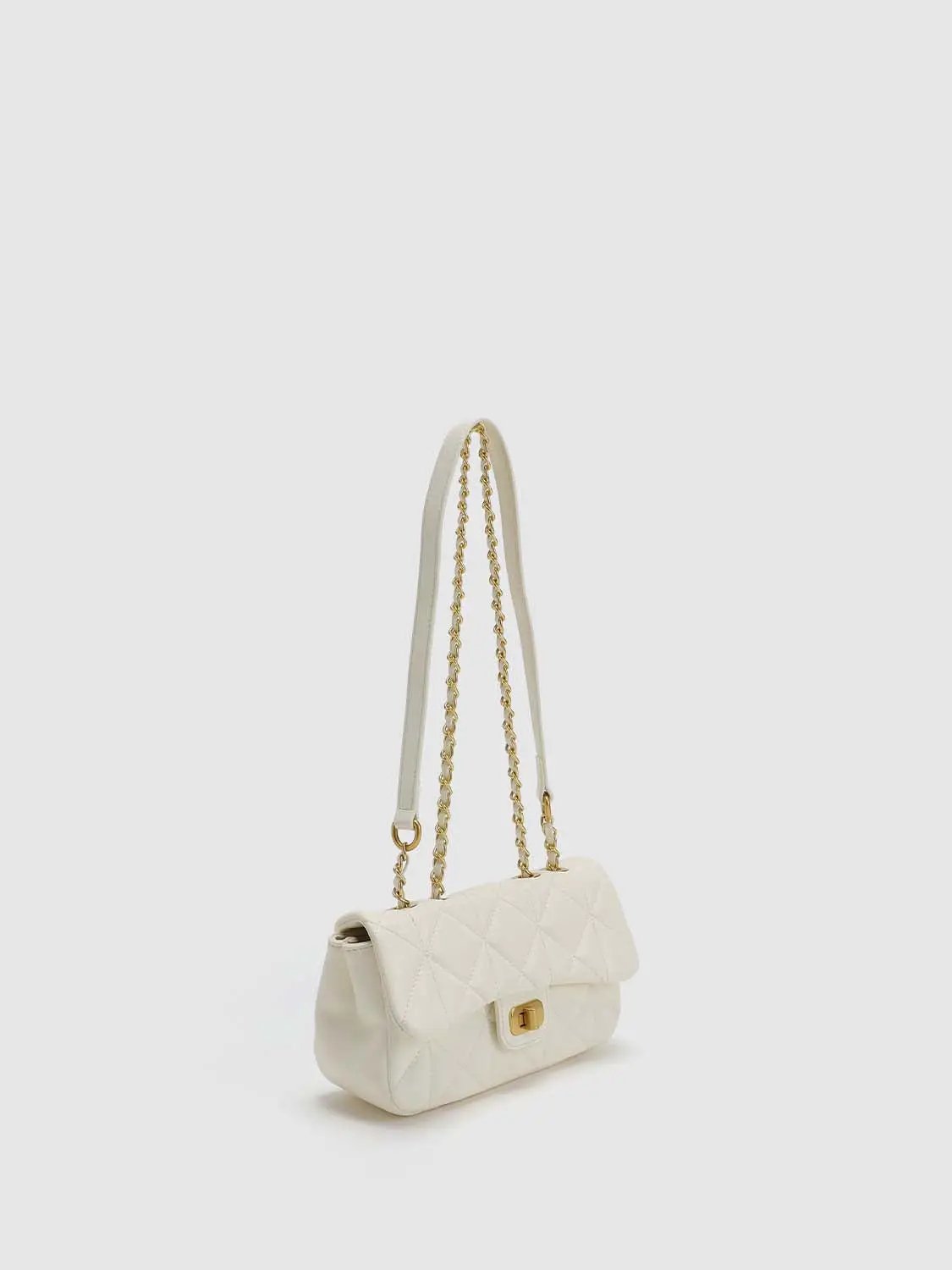 Quilted Chain Shoulder Satchel Bag