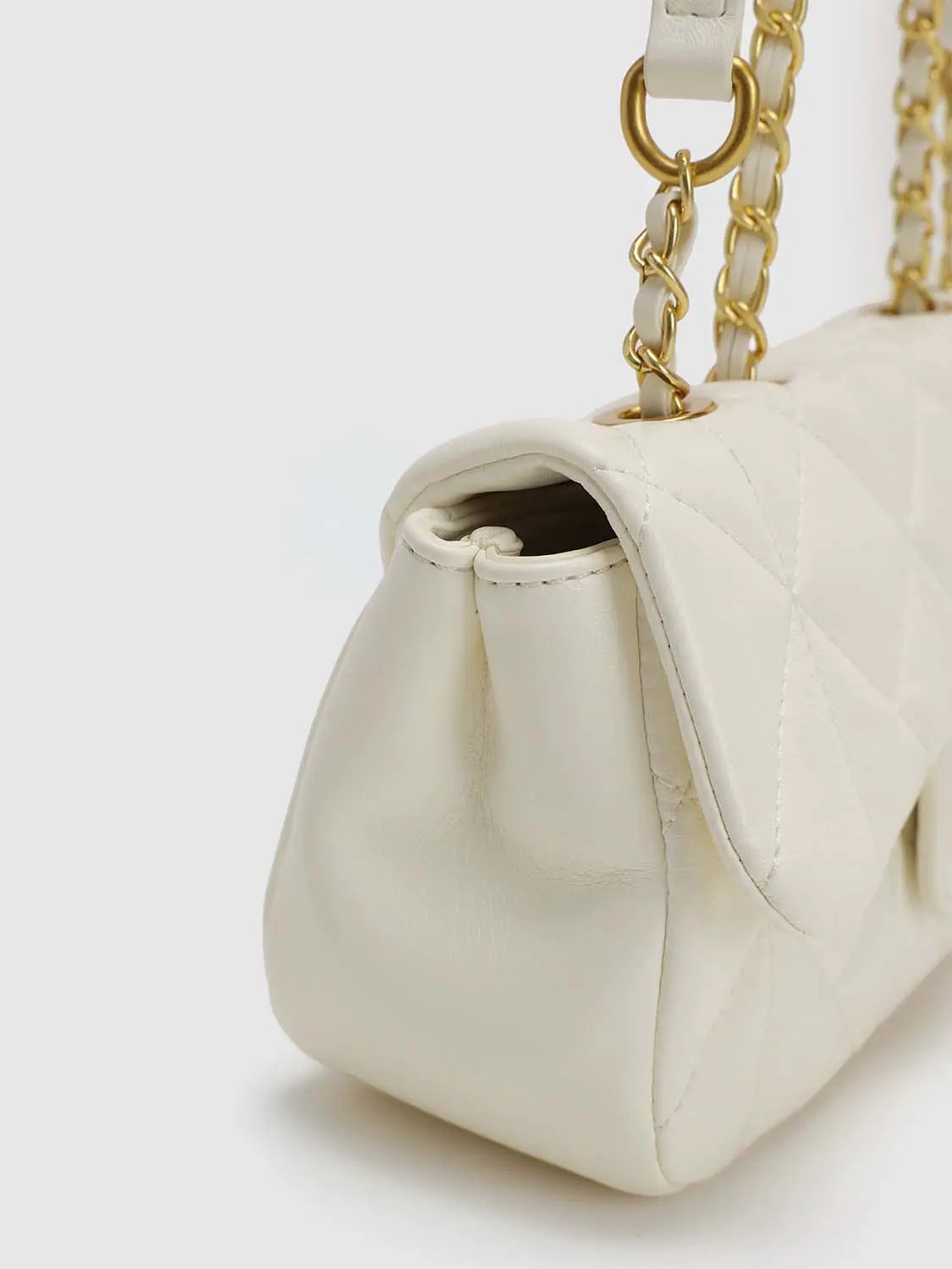 Quilted Chain Shoulder Satchel Bag