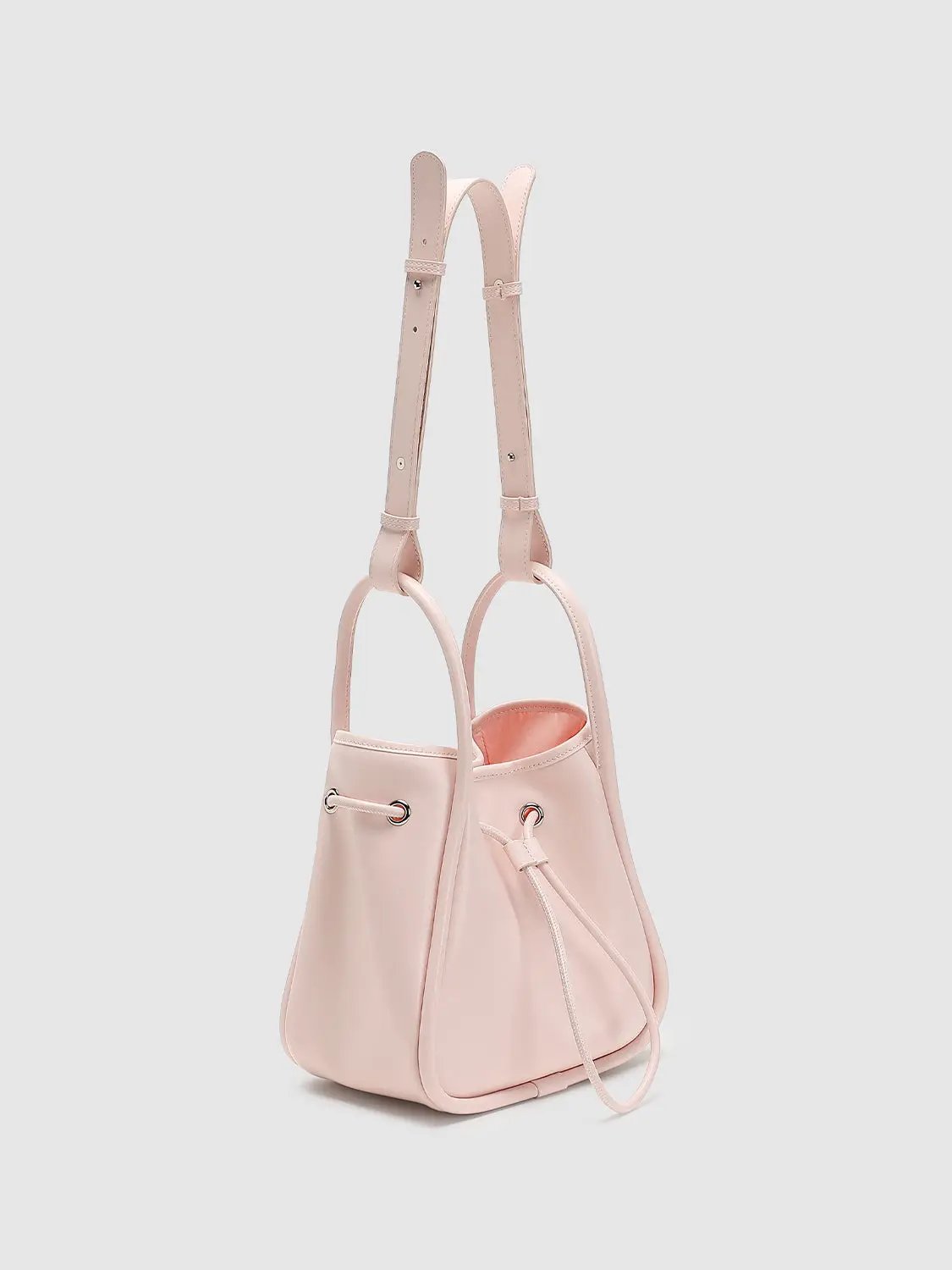 Drawstring Shoulder Carry Casual Bucket Handbag