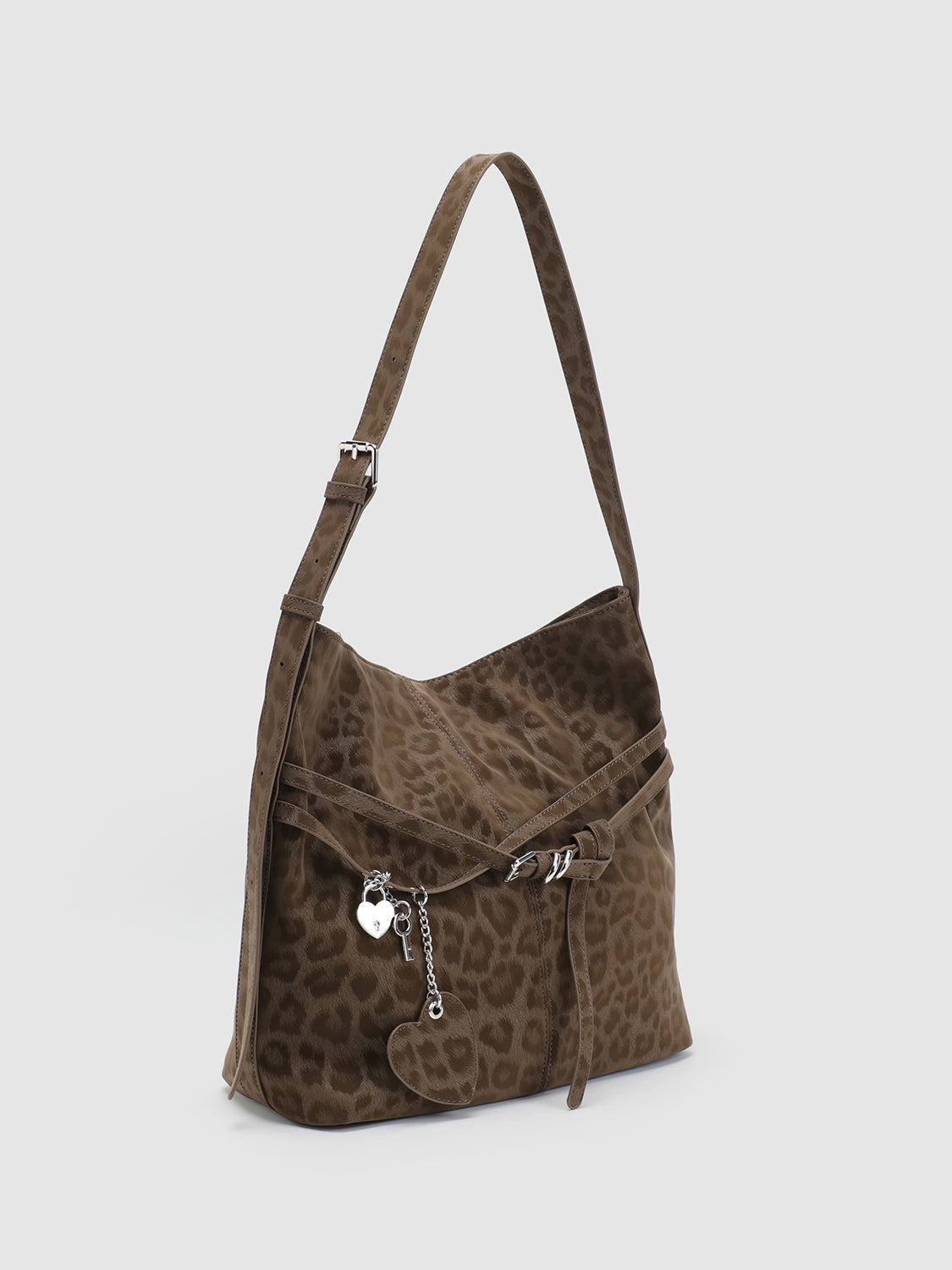 Tie Front Animal Print Artificial Leather Shoulder Bag