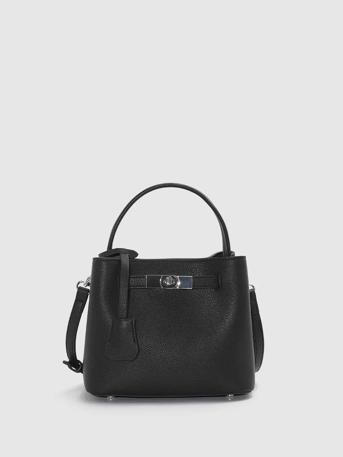Pebbled Top Handle Crossbody Handbag