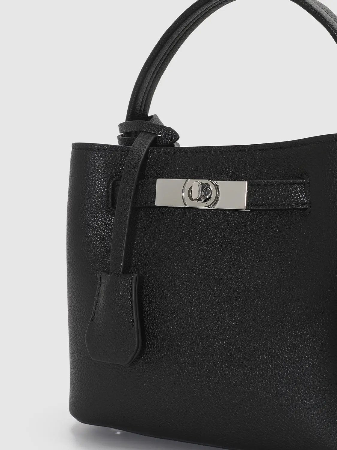 Pebbled Top Handle Crossbody Handbag