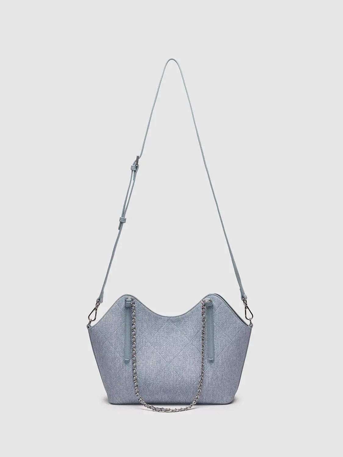 Curved Top Textured Shoulder Crossbody Bag