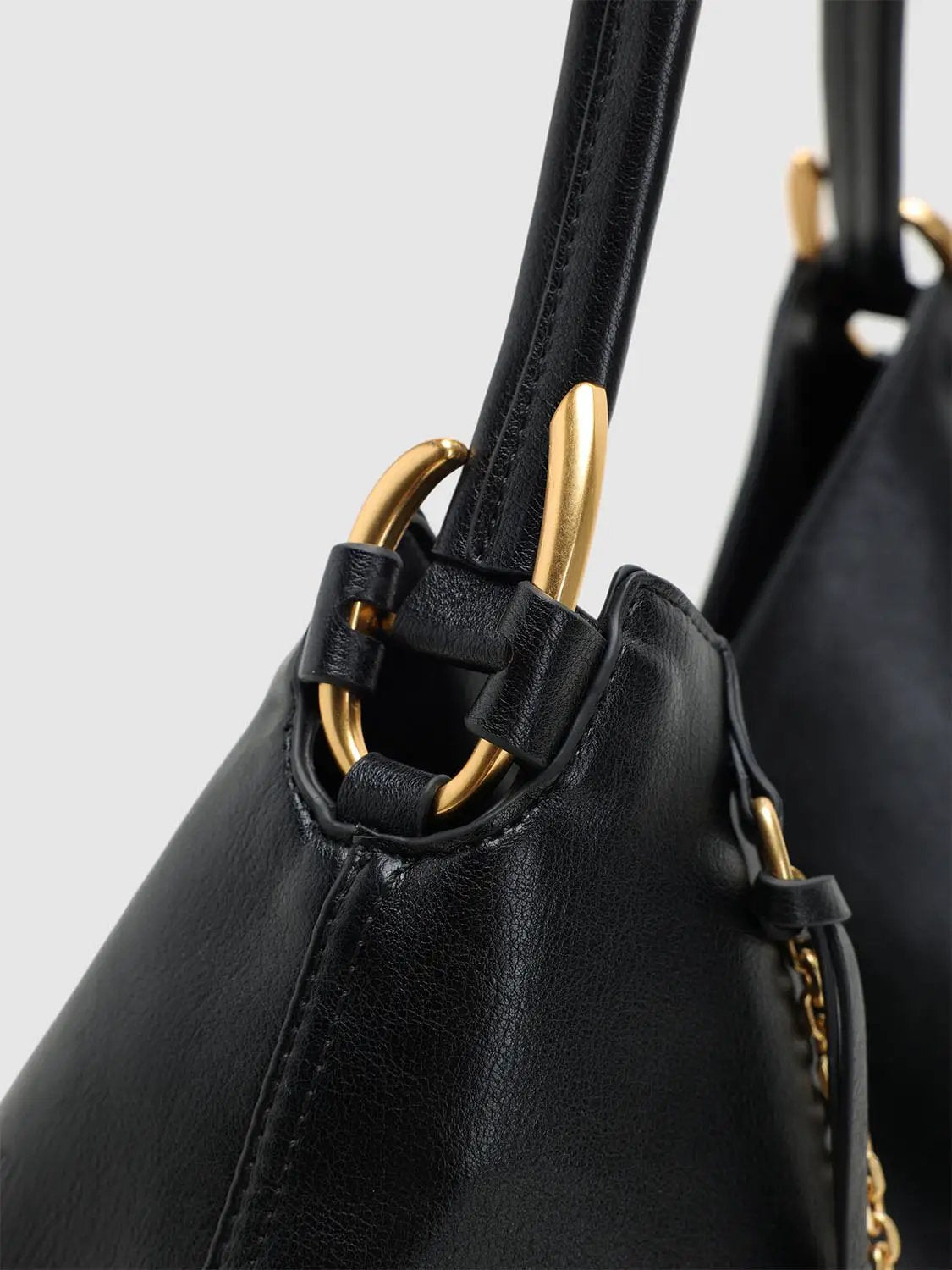 Slouchy Open Top Chain Shoulder Bag
